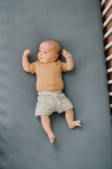 Cafe Organic Cotton Ribbed Snap Bodysuit - HoneyBug 