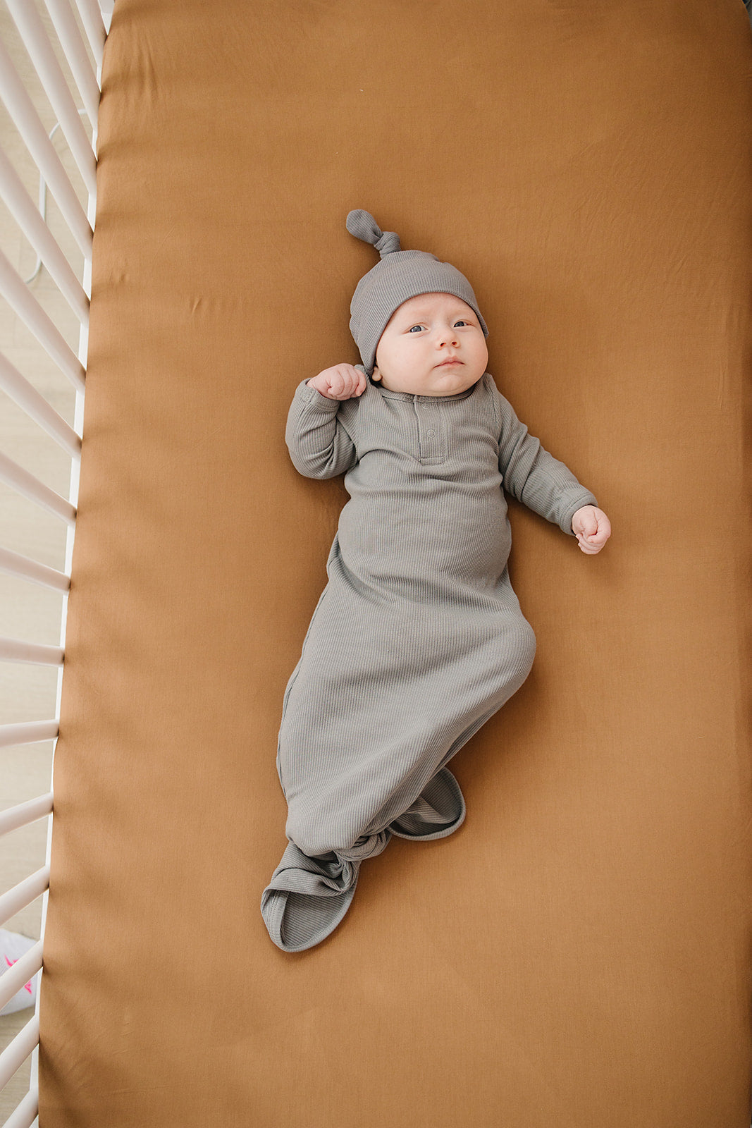 Mustard Bamboo Stretch Crib Sheet - HoneyBug 