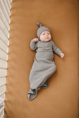 Mustard Bamboo Stretch Crib Sheet - HoneyBug 