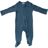 Navy Organic Cotton Ribbed Zipper - HoneyBug 