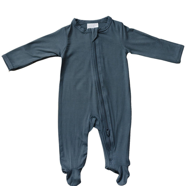 Charcoal Bamboo Footed Zipper - HoneyBug 