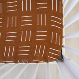 Mustard Mudcloth Muslin Crib Sheet - HoneyBug 