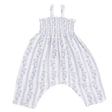Kimberly Floral Stripe - Smocked Romper