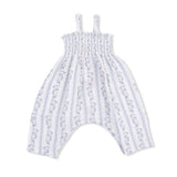 Kimberly Floral Stripe - Smocked Romper