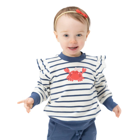 Sailor Sea Creatures Appliques - Ruffle Sweatshirt