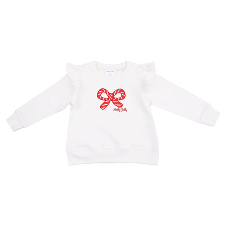 Candy Canes - Ruffle Sweatshirt - HoneyBug 