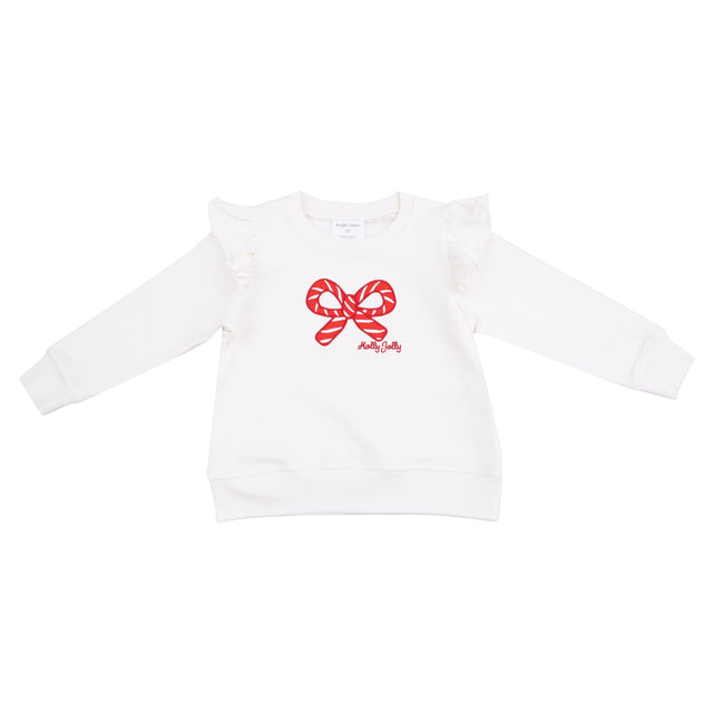 Candy Canes - Ruffle Sweatshirt - HoneyBug 