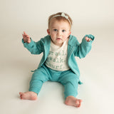 graphic bodysuit | crawl walk surf - HoneyBug 