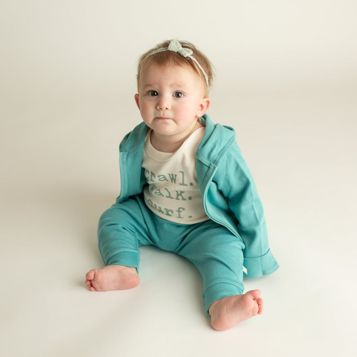 graphic bodysuit | crawl walk surf - HoneyBug 