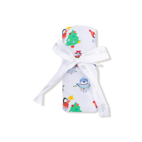 Swaddle Blanket - Holiday Penguins - HoneyBug 