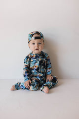 Bamboo Zip Pajamas | Charli Print - HoneyBug 