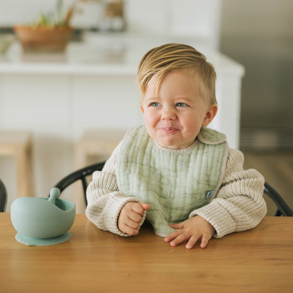 Cotton Muslin Classic Bib 3 Pack - Adobe Checker - HoneyBug 