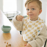 Cotton Muslin Classic Bib 3 Pack - Adobe Checker - HoneyBug 