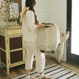 Cotton Muslin Car Seat Canopy - Adobe Checker - HoneyBug 