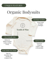Half Birthday Organic Bodysuit Long Sleeve