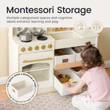 Tiny Land® Serenity Play Kitchen - Cream - HoneyBug 