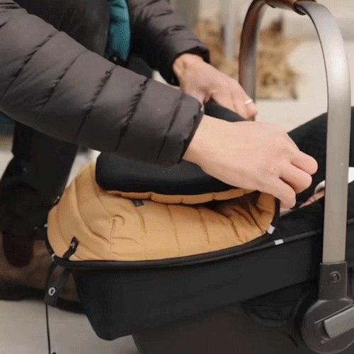 Infant Car Seat Footmuff - Black - HoneyBug 