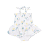 Palm Trees and Rainbows - Smocked Bubble with Skirt