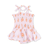 Sweet Peach - Smocked Bubble with Skirt