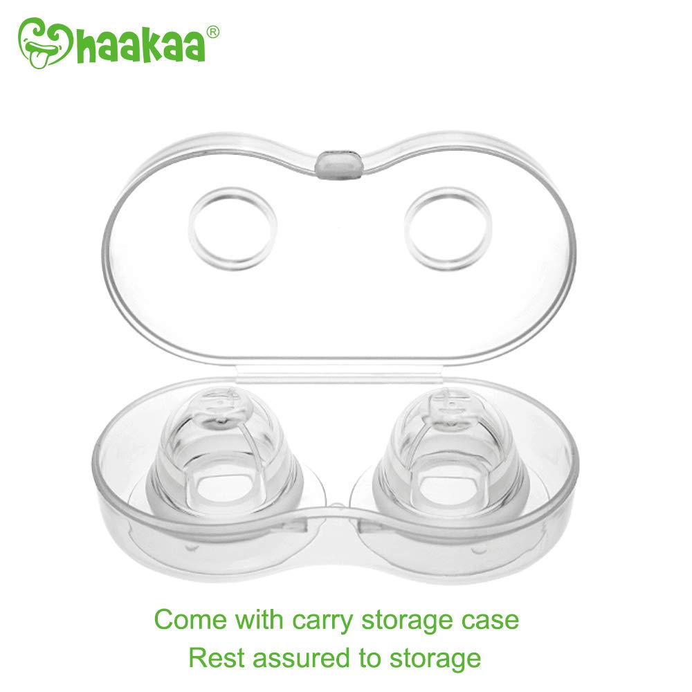 Haakaa Silicone Inverted Nipple Aspirators, 2 pk - HoneyBug 