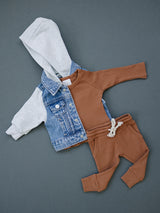 Mebie Baby Hooded Jean Jacket - HoneyBug 