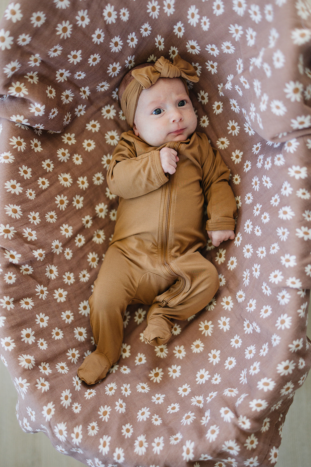 Mustard Bamboo Footed Zipper - HoneyBug 