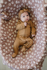 Mustard Bamboo Footed Zipper - HoneyBug 
