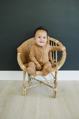 Mustard Bamboo Footed Zipper - HoneyBug 