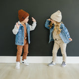 Mebie Baby Hooded Jean Jacket - HoneyBug 