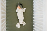 Olive Bamboo Stretch Crib Sheet - HoneyBug 