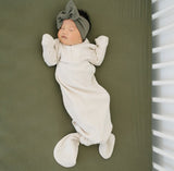 Winter Green Organic Cotton Ribbed Head Wrap - HoneyBug 