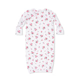 Pink Rosettes - Kimono Gown & Knot Headband