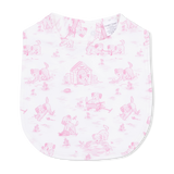 Puppy Toile Pink - Feeding Bib