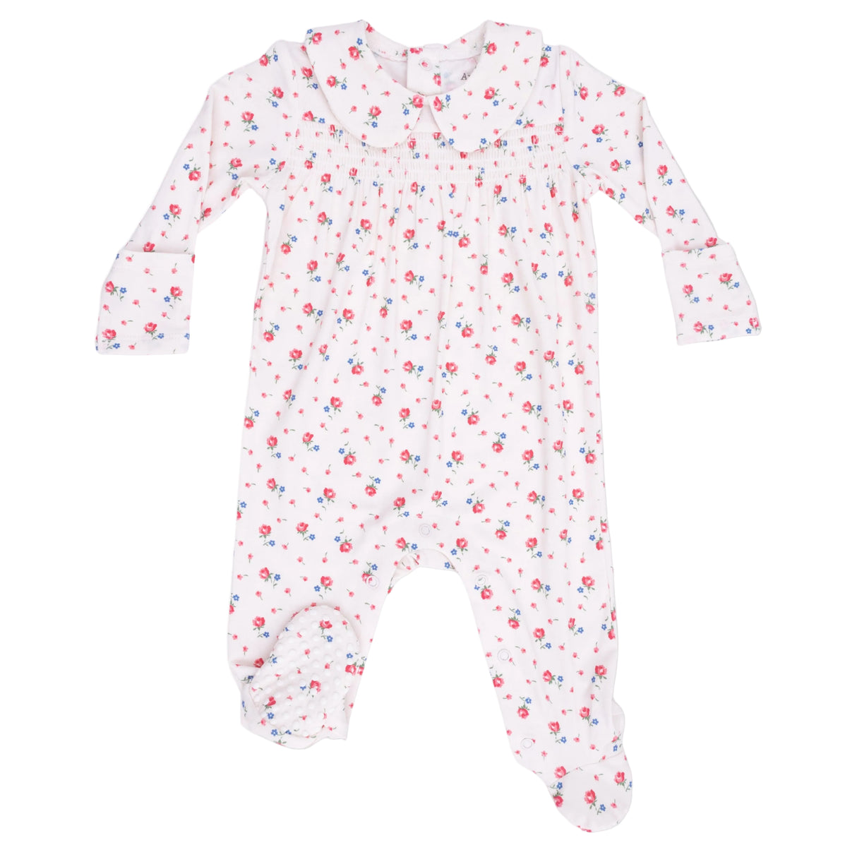 Joli Rosette - Smocked Peter Pan Snap Footie