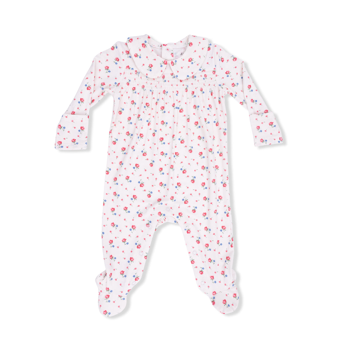 Joli Rosette - Smocked Peter Pan Snap Footie