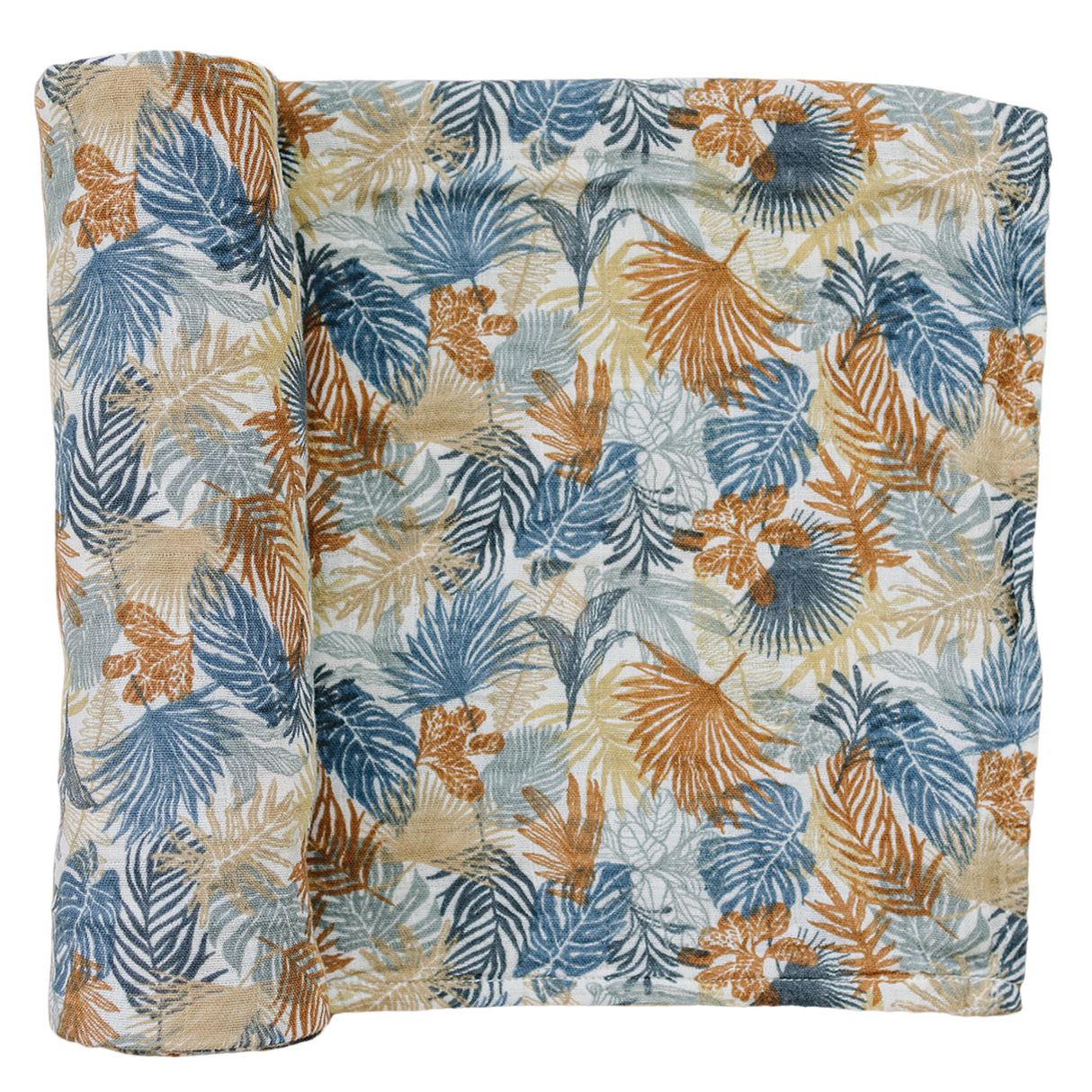 Paradise Palms Muslin Swaddle Blanket - HoneyBug 