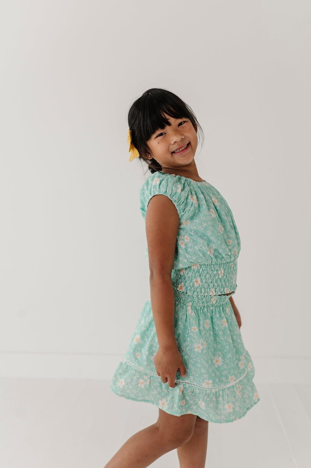 Smocked Eyelet Skirt