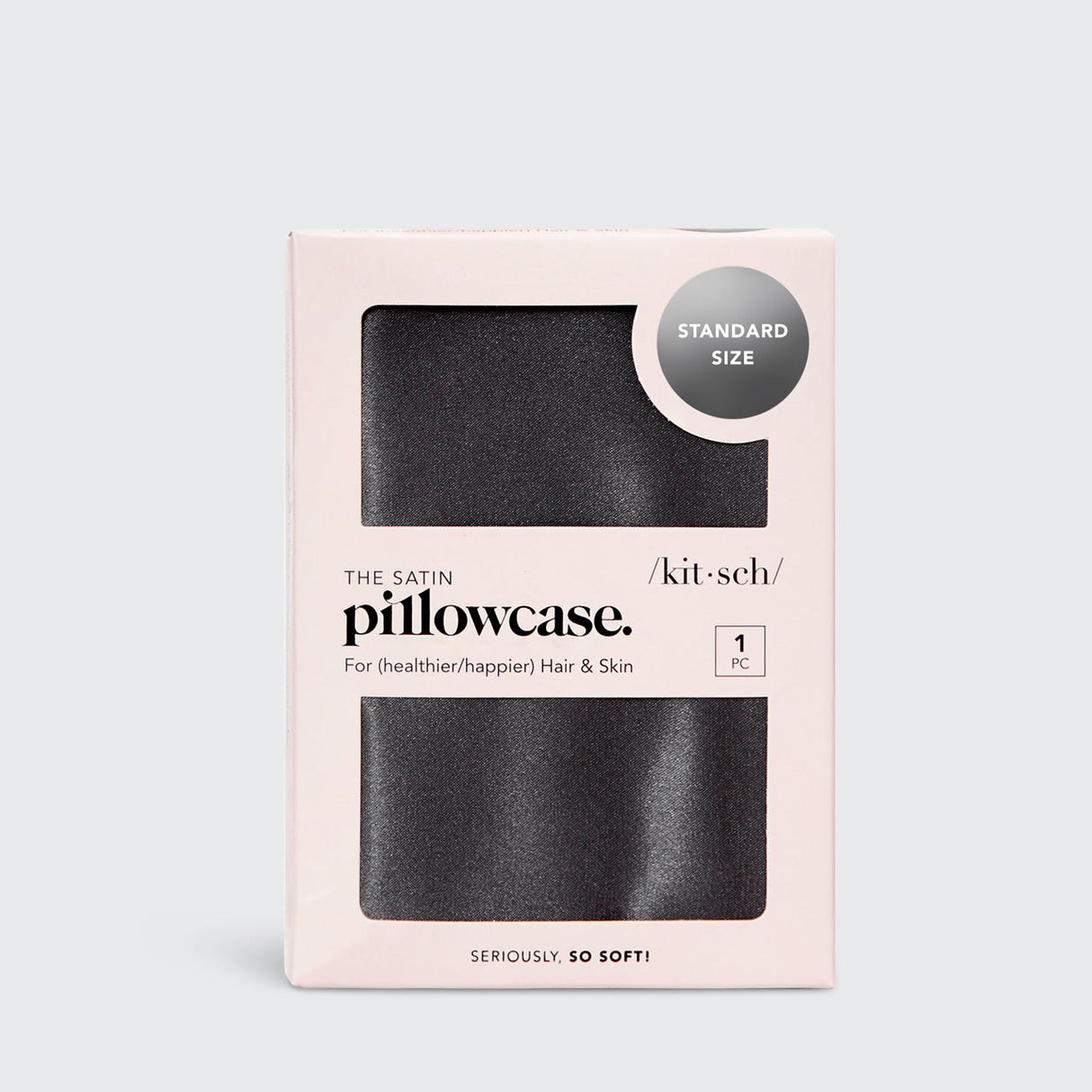 Satin Pillowcase - Charcoal Grey - HoneyBug 