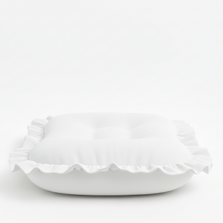 White Ruffle Baby Lounger Cover