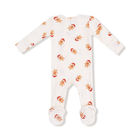 2 Way Zipper Footie - Gingerbread - HoneyBug 