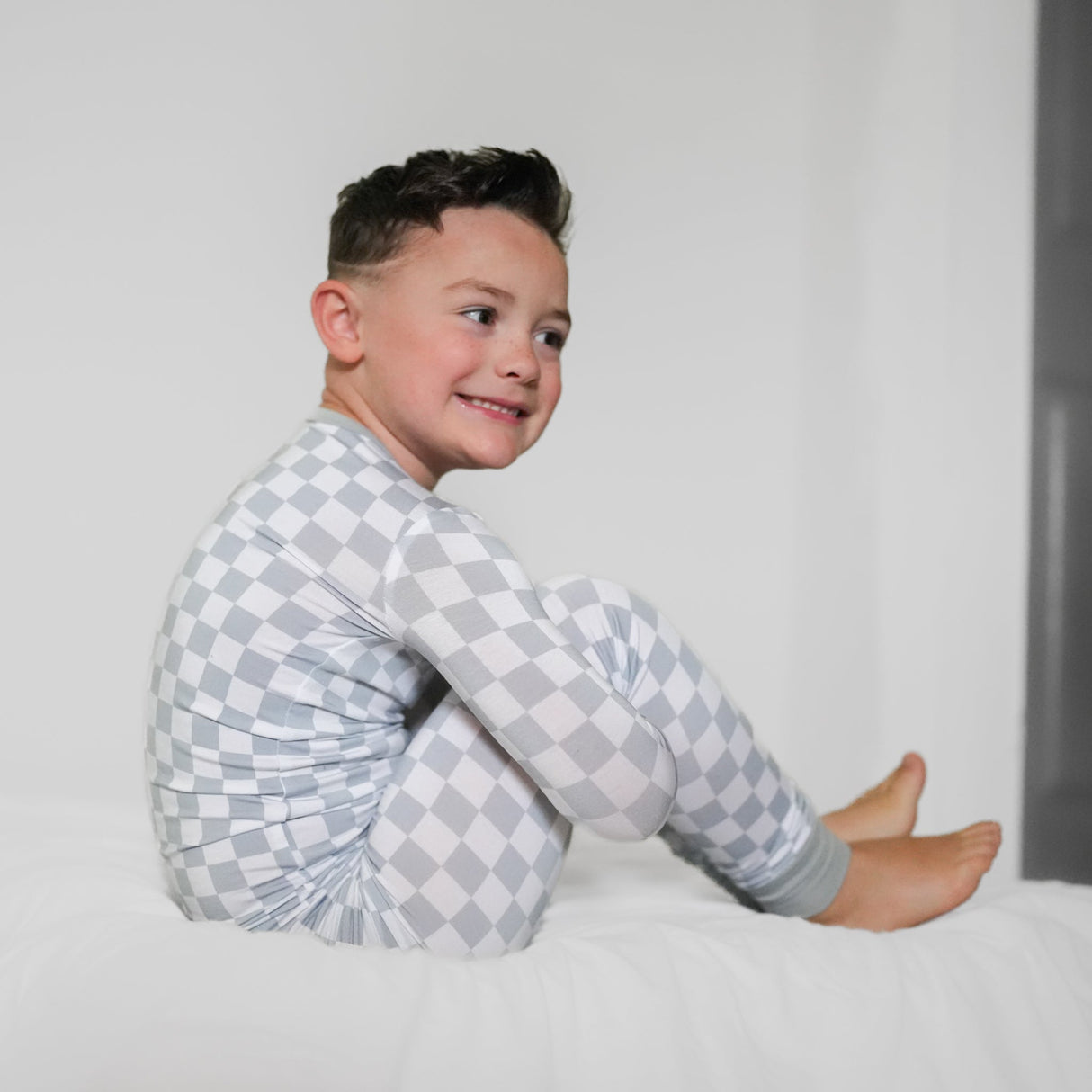 LONG SLEEVE 2 PIECE SETS- Stone Check - HoneyBug 