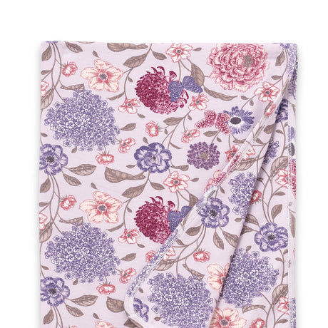 Floral Bamboo Stroller Blanket –Vintage Bloom Hypoallergenic - HoneyBug 