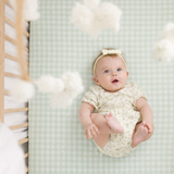 Meadow Green Gingham Crib Sheet