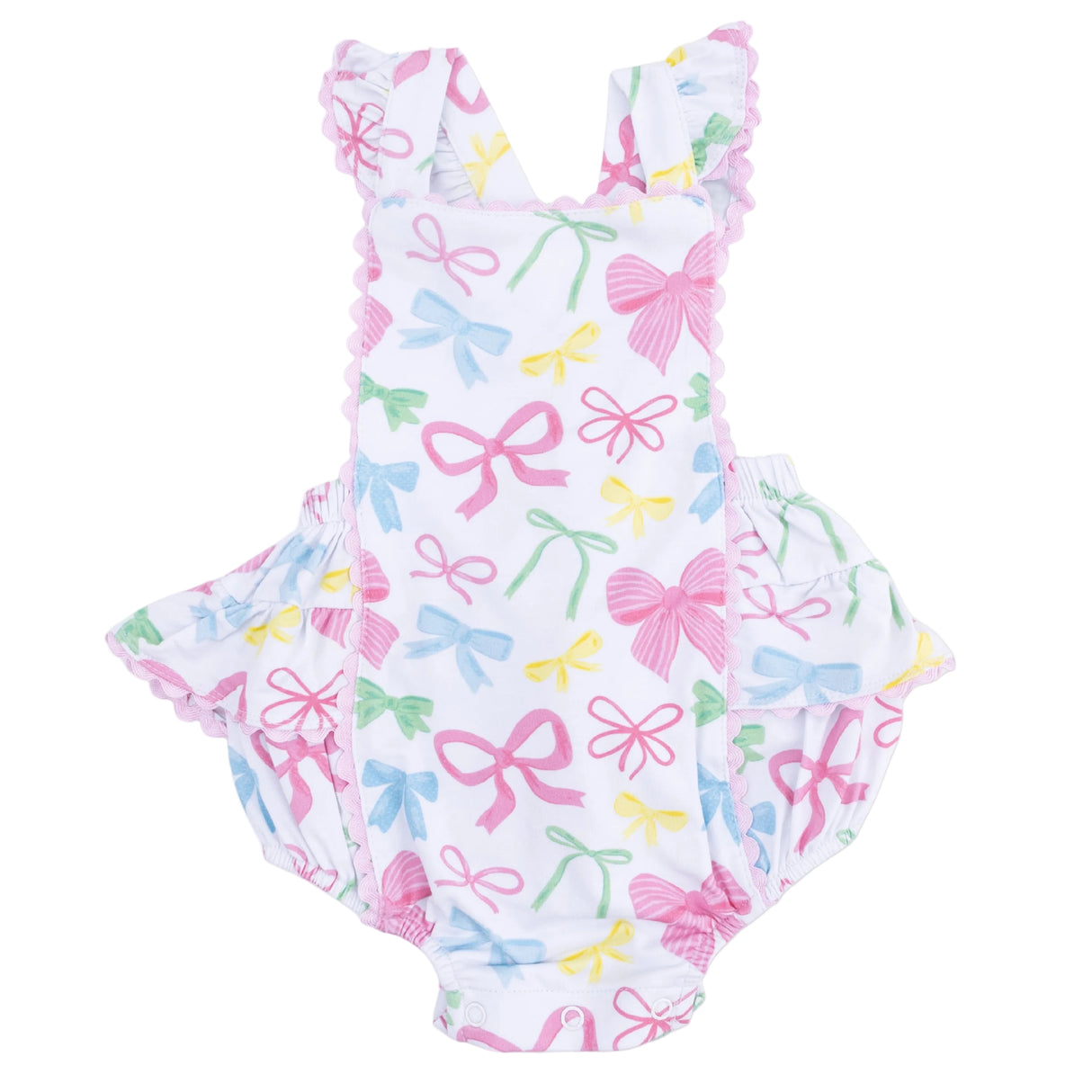 Sweet Bows - Ric Rac Ruffle Sunsuit