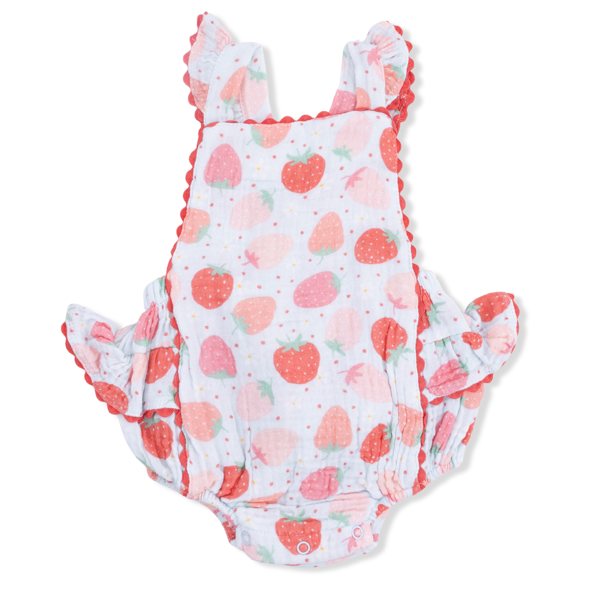 Strawberry Bliss - Ric Rac Ruffle Sunsuit