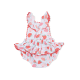 Strawberry Bliss - Ric Rac Ruffle Sunsuit