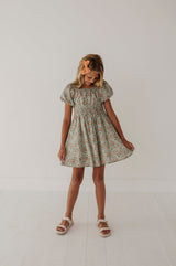 Peasant Bubble Sleeve Dress