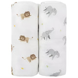Lion & Elephant Swaddle Set - HoneyBug 