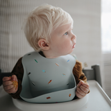 Silicone Baby Bib - Retro Cars - HoneyBug 