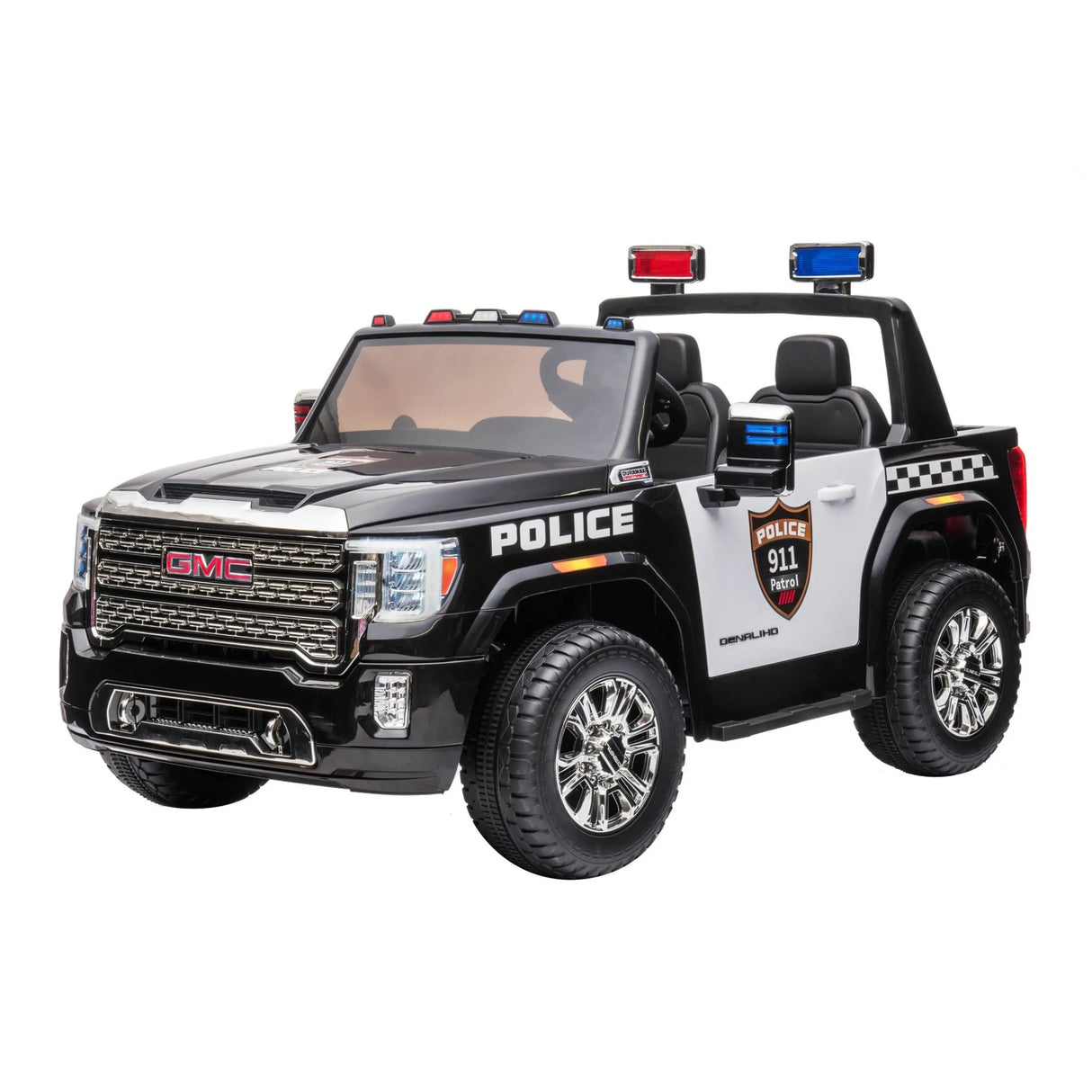 24V GMC Sierra Denali 2 Seater Police Ride-On Truck